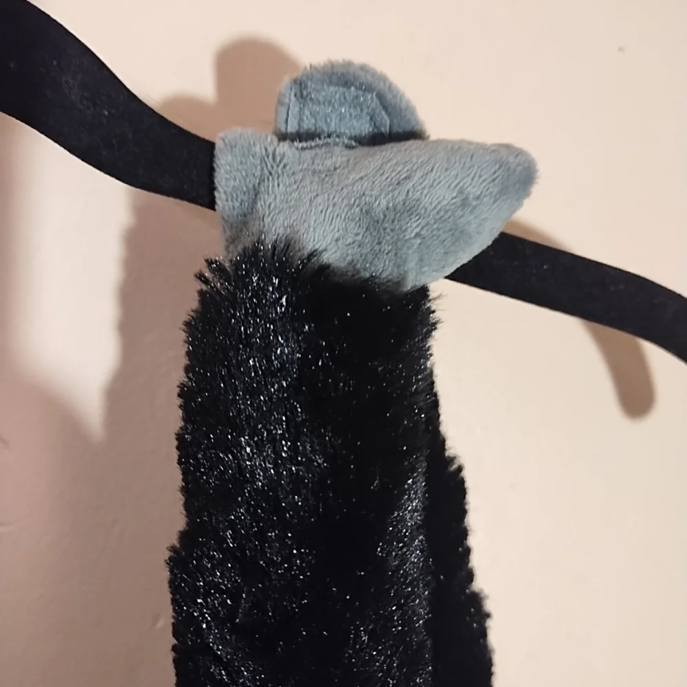 Wild Republic‎ Plush Monkey Scarf for Kids - Black and Cream